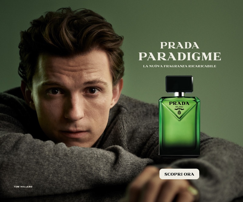 PRADA PARADIGME LA NUOVA FRAGRANZA RICARICABILE TOM HOLLAND